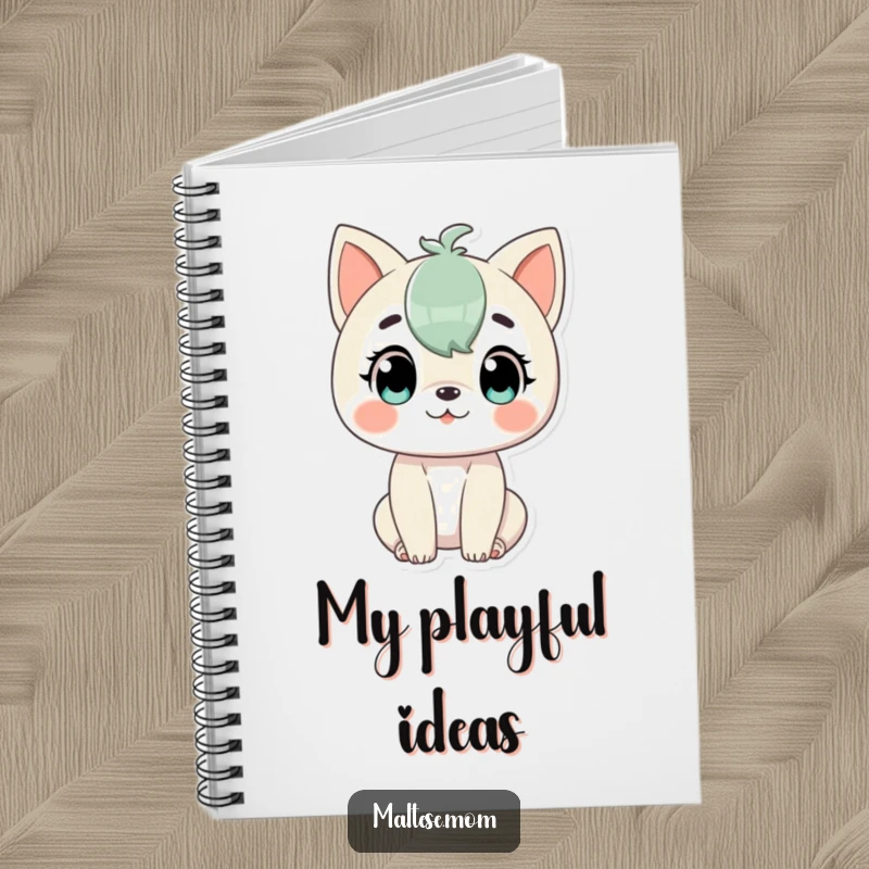 Funny Notebook with a character looking alert and ready for gentle play, perfect for writing, planning, and capturing playful thoughts.