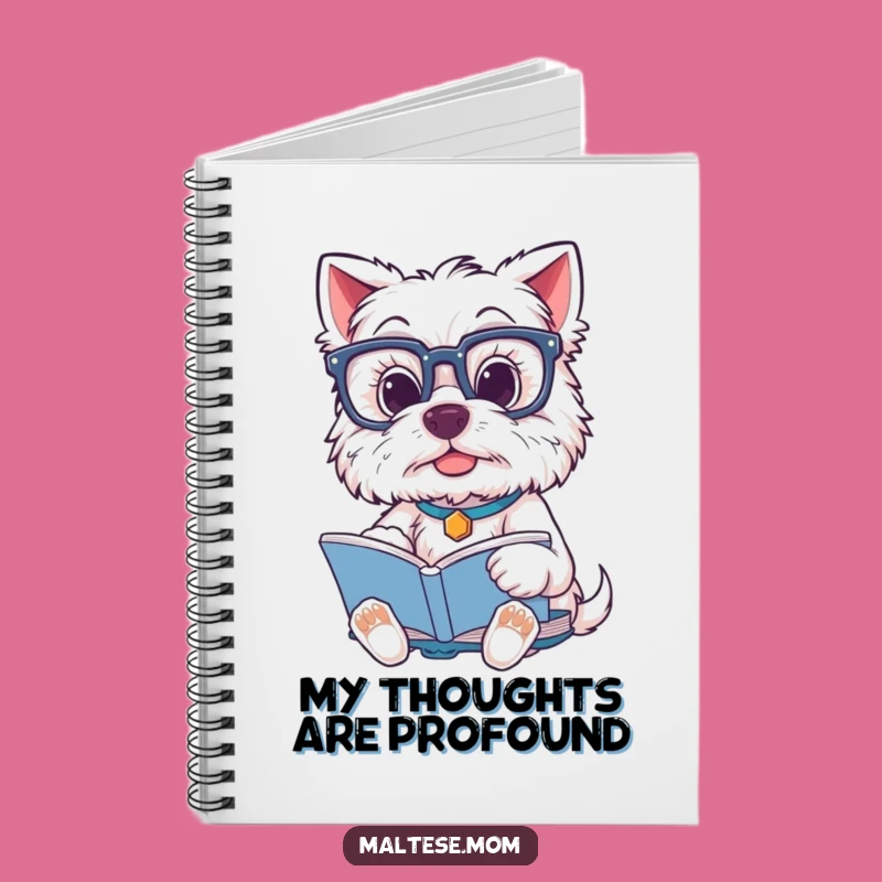 Funny Maltese Scholar Notebook: Jot Down Ideas with a Witty Dog!