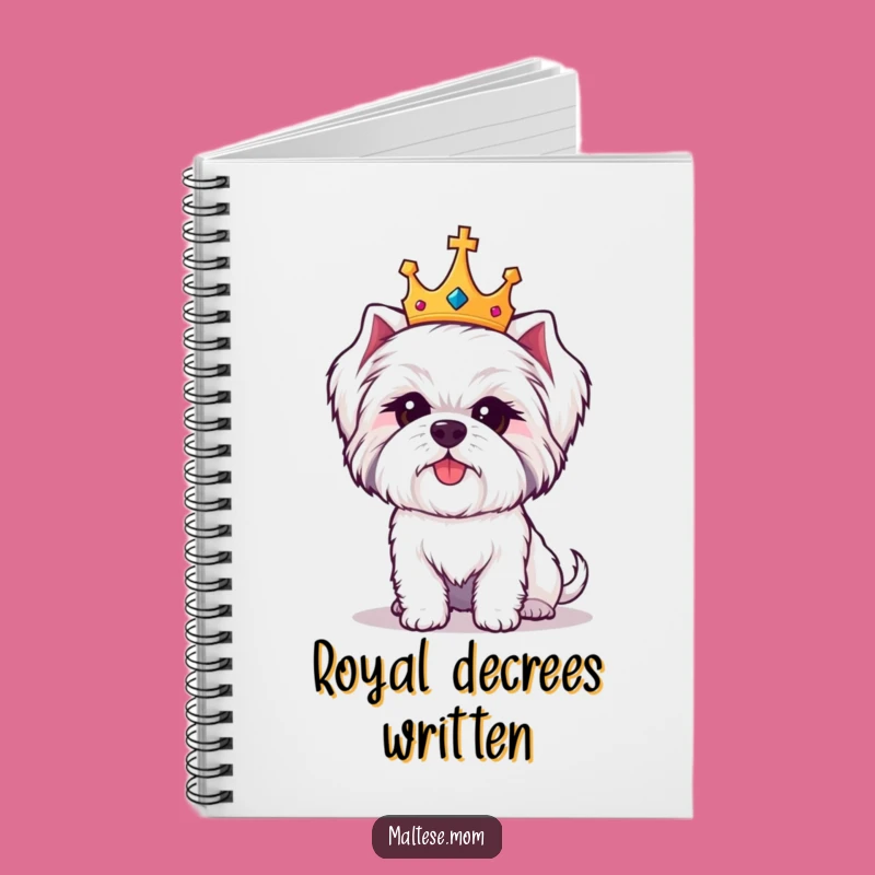 Funny Maltese Crown Notebook: Regal Pooch Journal