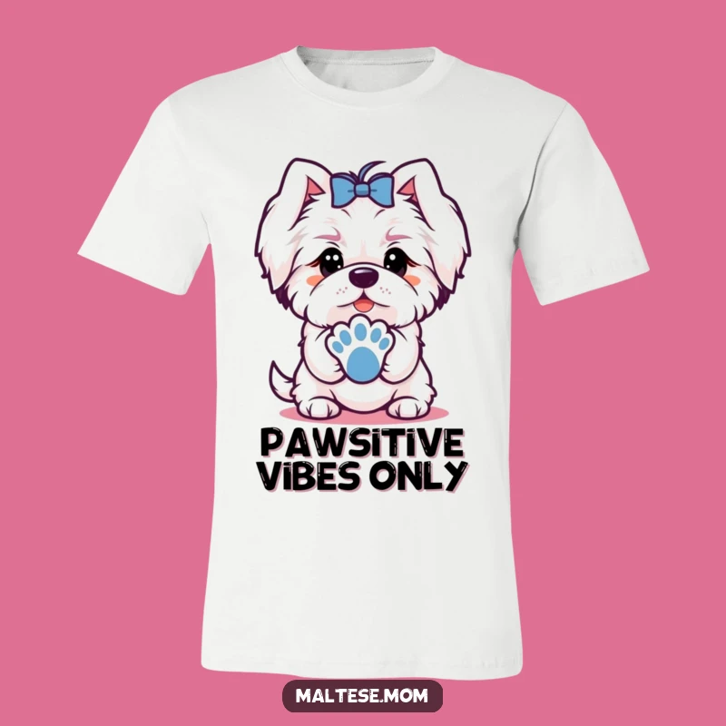 Funny Maltese Offering Paw T-Shirt: Loyal Friend Design, Hilarious Gift