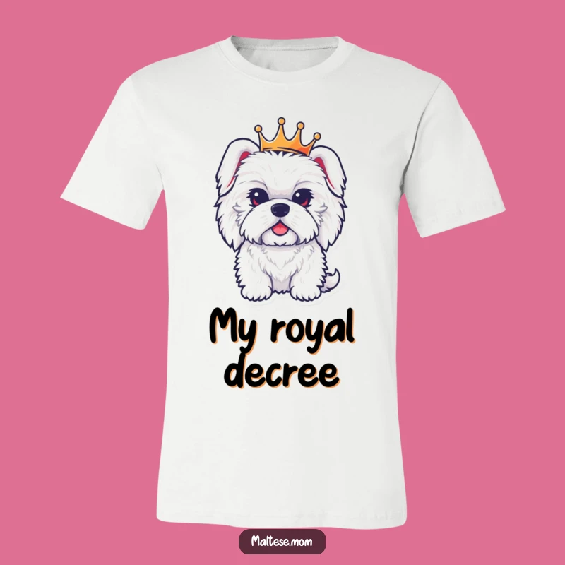 Funny Regal Maltese Dog Crown T-Shirt: Wear Your Royal Paws with Pride