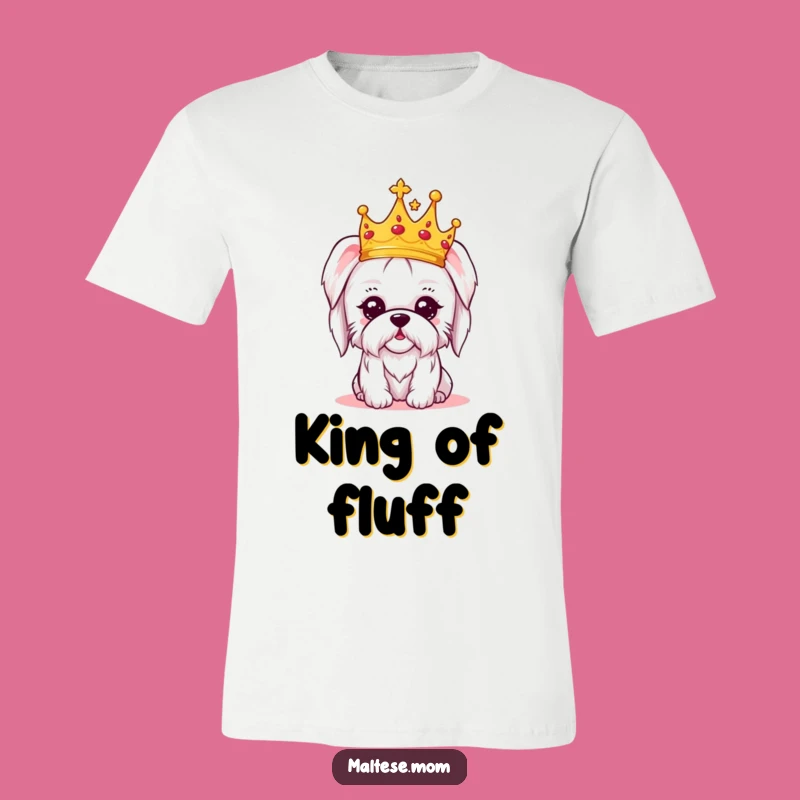 Funny Kawaii Maltese Crown T-Shirt - Amused Regal Dog Design Gift