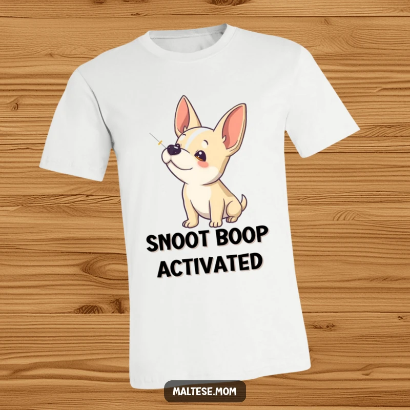 Funny T-Shirt: A dog sniffs the air with focused interest, ears alert, embodying curiosity and attentiveness.