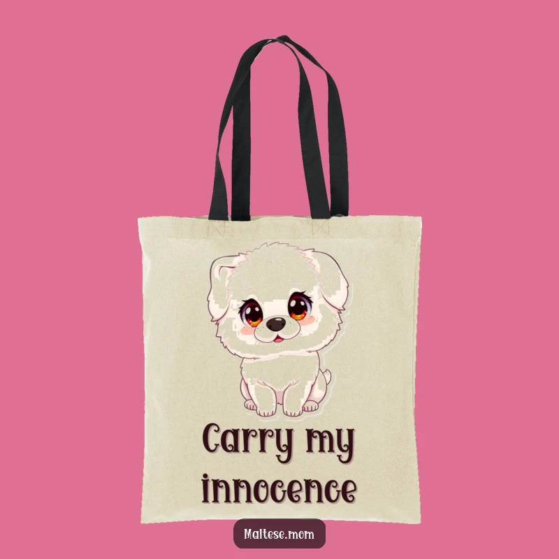 Funny Innocent Dog Tote Bag: Carry Your Adorable Companion