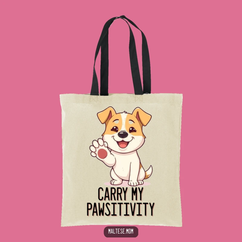 Funny Dog Paw Shake Tote Bag: Carry Friendship, Charming Funny Gift