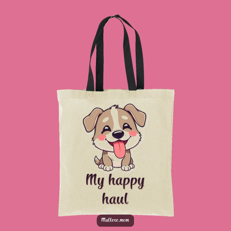 Funny Goofy Dog Tongue Out Tote Bag: Carry Your Fun with Canine Charm