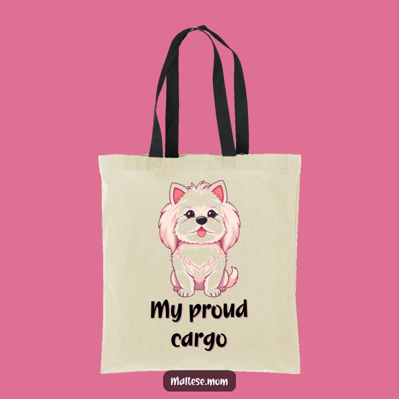 Funny Maltese Chest Puff Tote Bag - Proud & Practical Dog Accessory