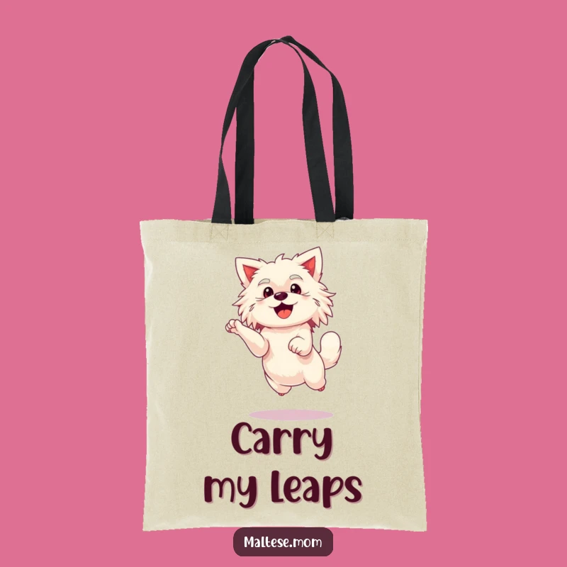 Funny Maltese Leap Tote Bag - Joyful & Practical Dog Accessory