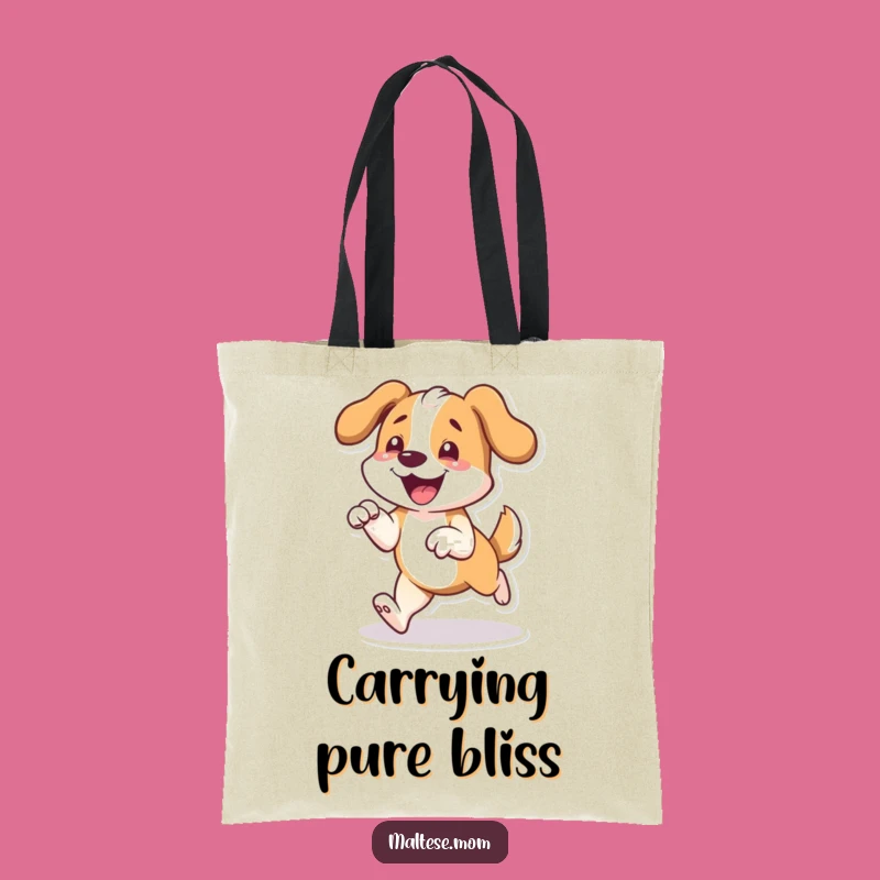 Funny Prancing Dog Joy Tote Bag: Carry Your Enthusiasm with Canine Flair