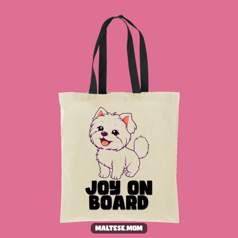 Funny Kawaii Maltese Happy Tail Tote Bag: Hilarious Accessory for Joyful Outings